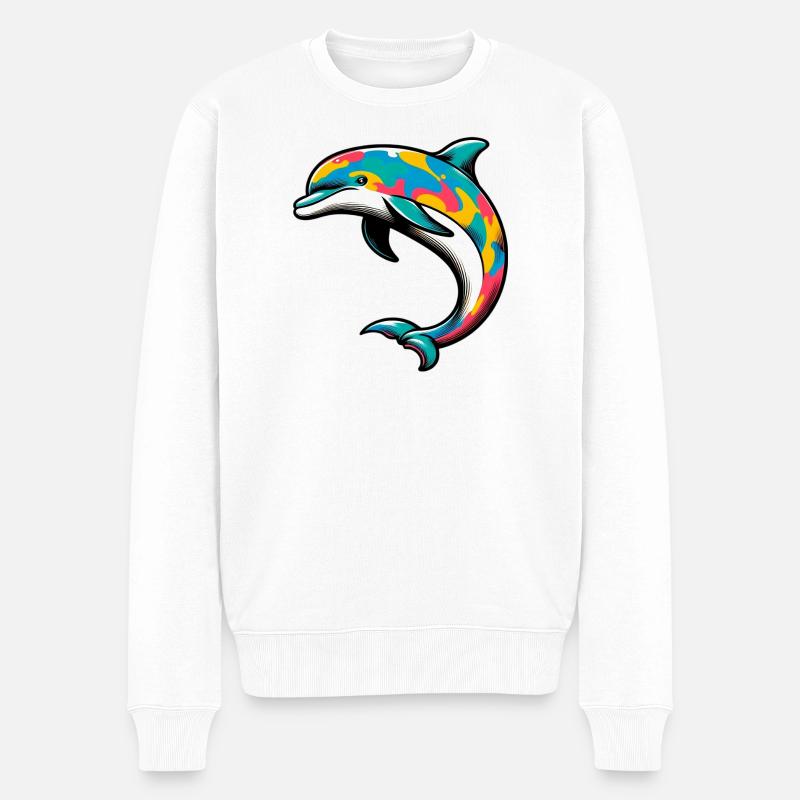 Dauphin - Pull Premium bio Homme - blanc