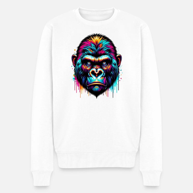 Gorille - Pull Premium bio Homme - blanc