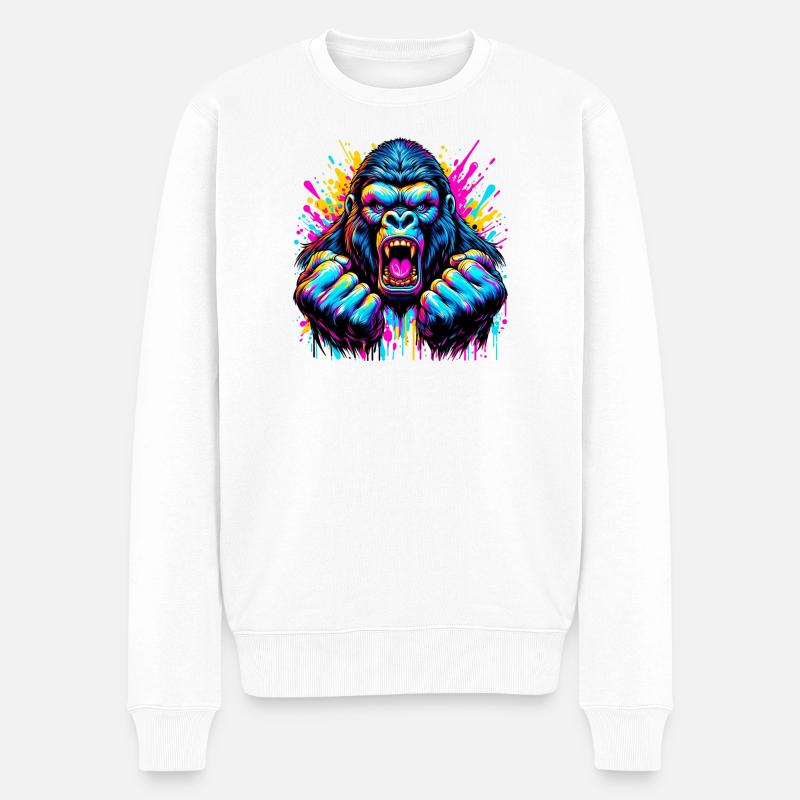 Gorille - Pull Premium bio Homme - blanc