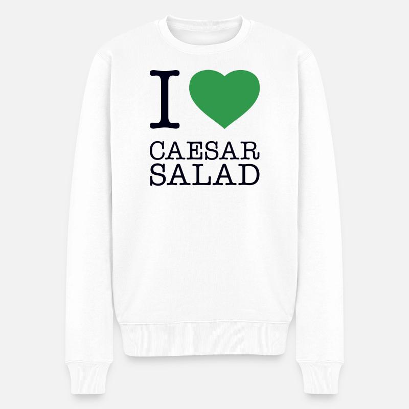 J’ADORE LA SALADE CÉSAR - Pull Premium bio Homme - blanc