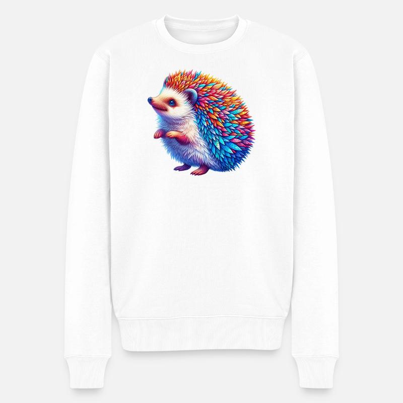 Igel - Männer Premium Bio Pullover - Weiß