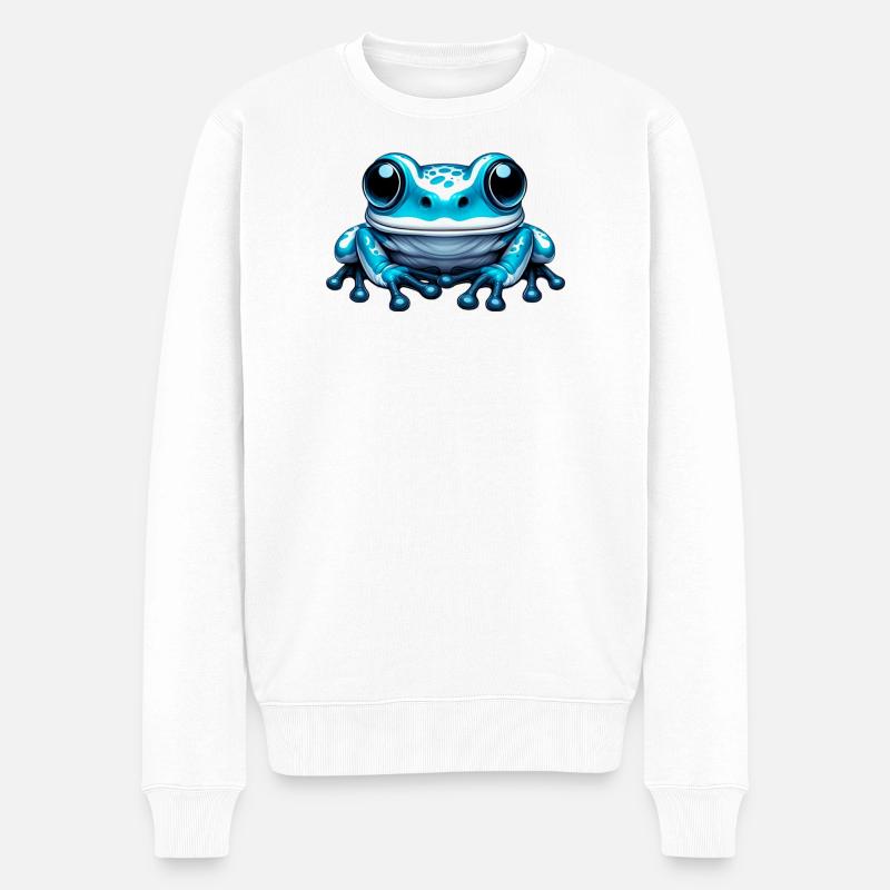 Frosch - Männer Premium Bio Pullover - Weiß