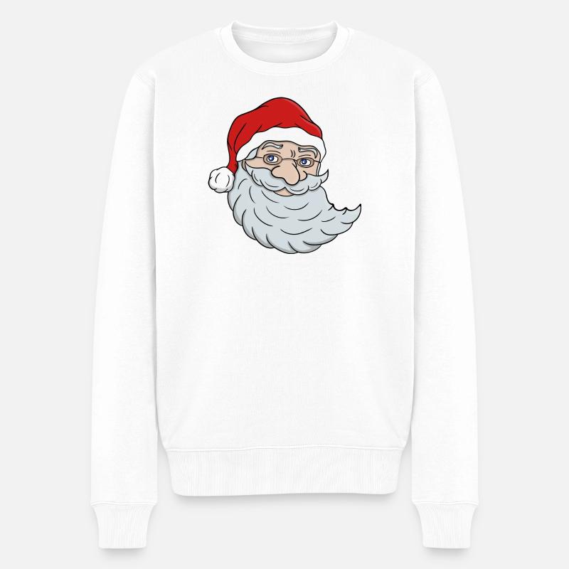Weihnachtsmann - Männer Premium Bio Pullover - Weiß