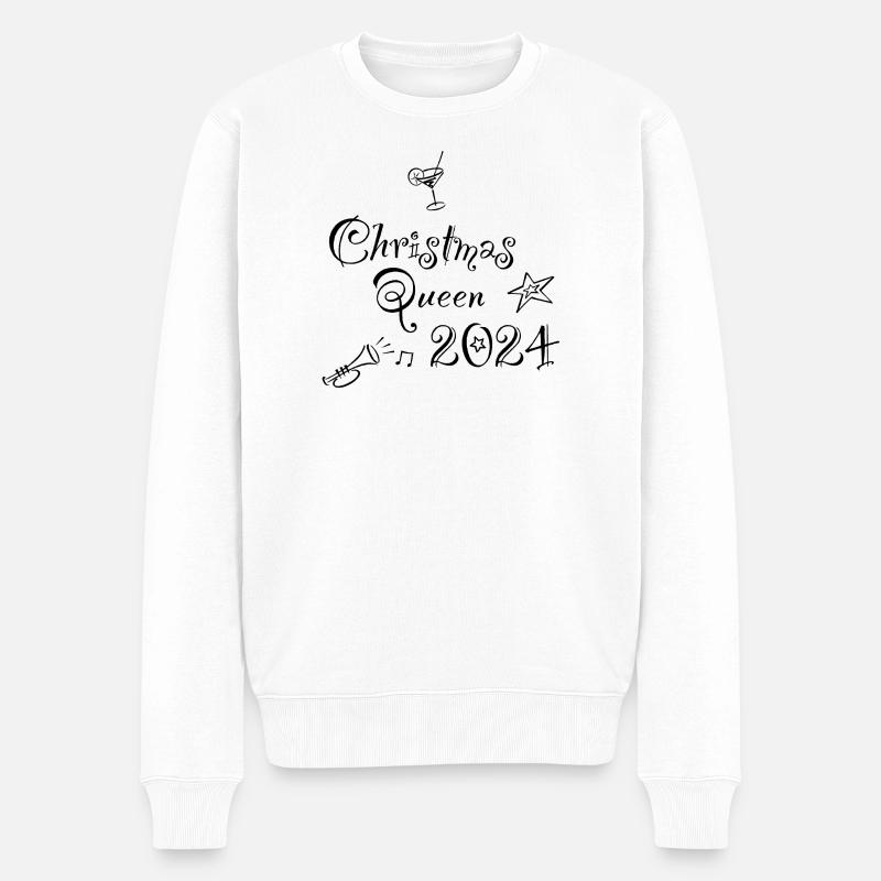 christmas queen 2024 - Männer Premium Bio Pullover - Weiß