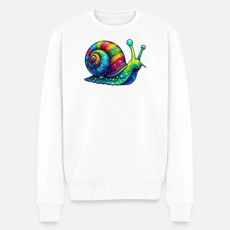 Escargot - Pull Premium bio Homme - blanc
