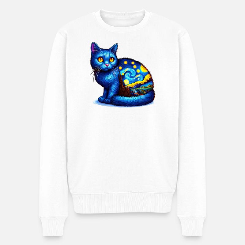Chat - Pull Premium bio Homme - blanc