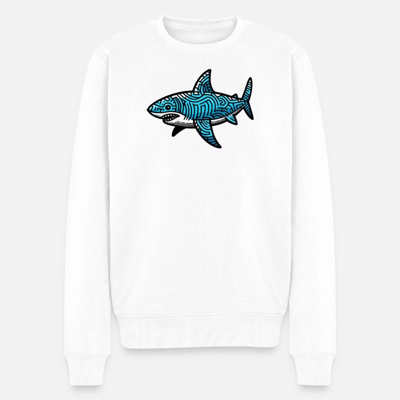 Requin - Pull Premium bio Homme - blanc