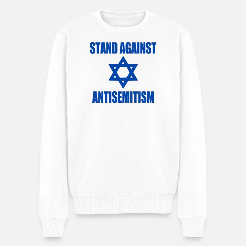 stand against antisemitism - Pull Premium bio Homme - blanc