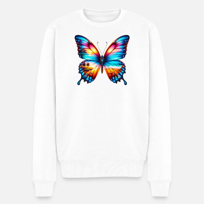 Papillon - Pull Premium bio Homme - blanc