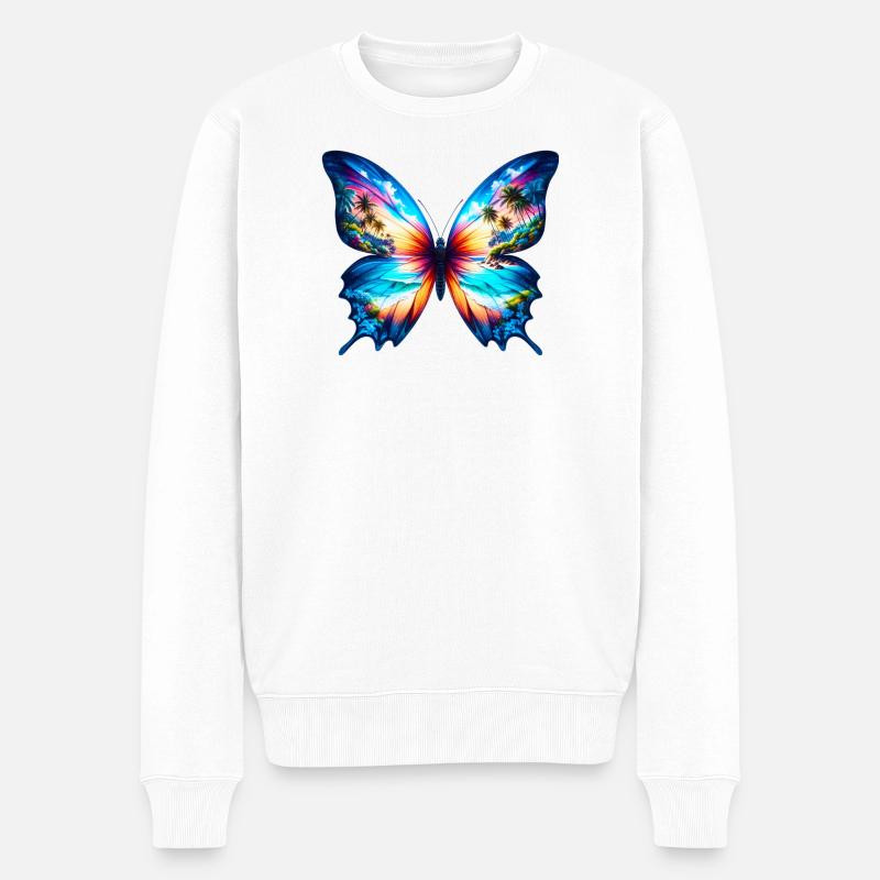 Papillon - Pull Premium bio Homme - blanc