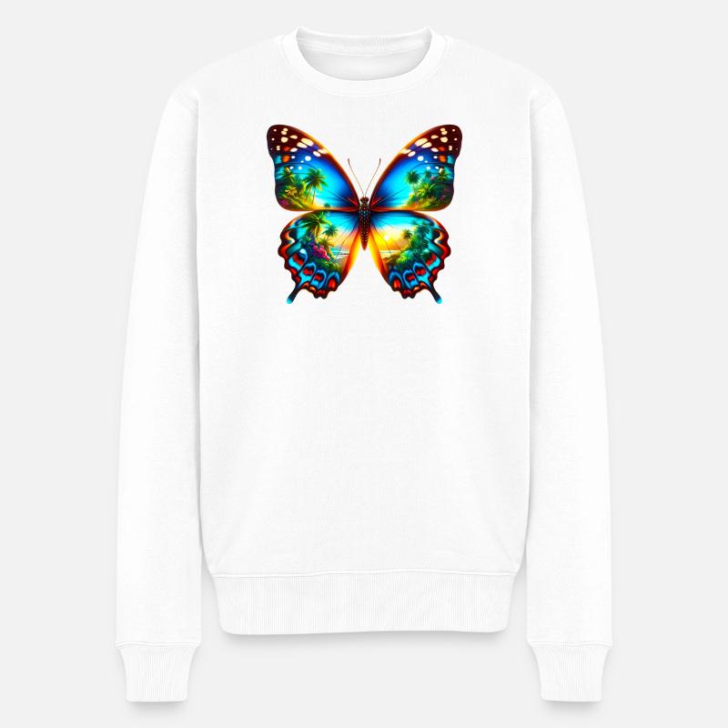 Papillon - Pull Premium bio Homme - blanc