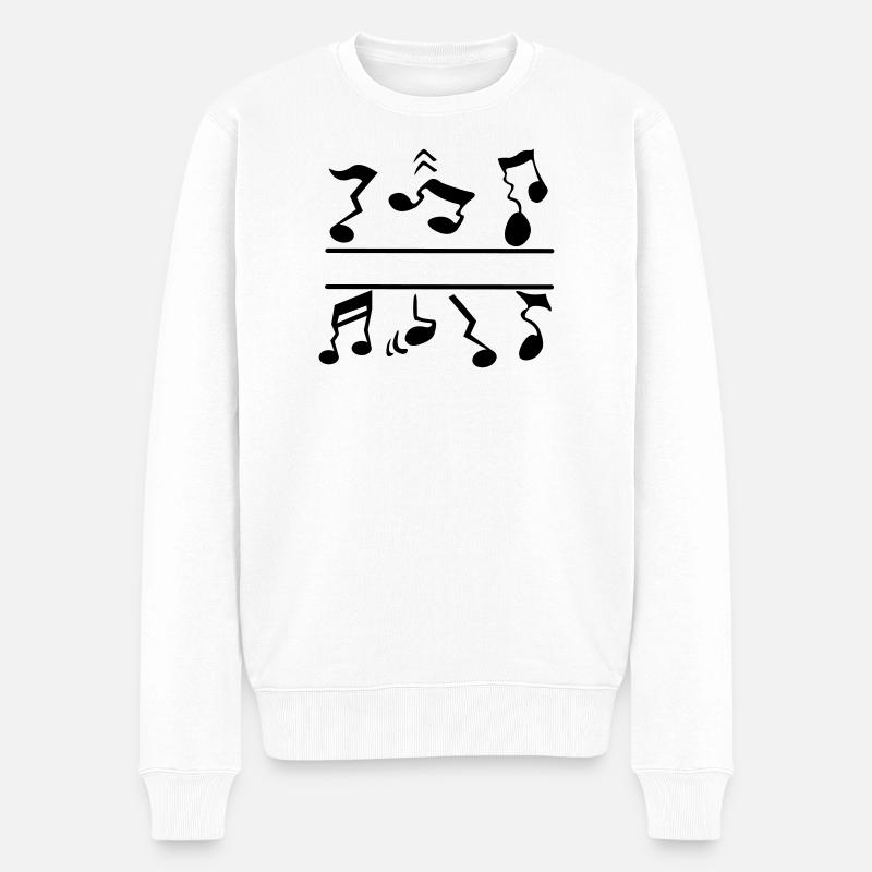 Fausses notes - Pull Premium bio Homme - blanc