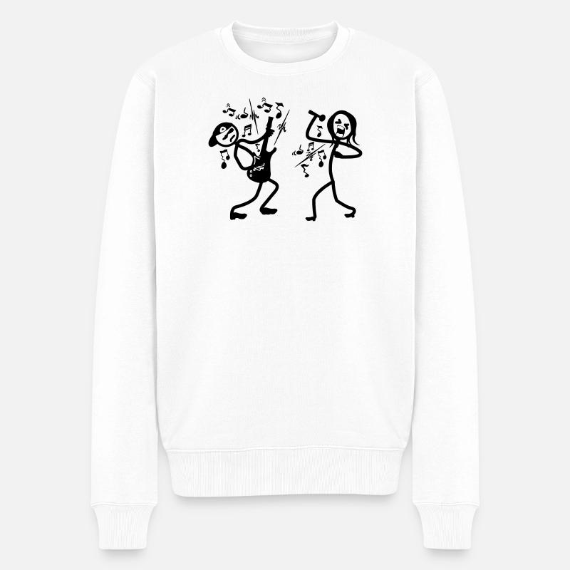 Guitariste et chanteur - Pull Premium bio Homme - blanc