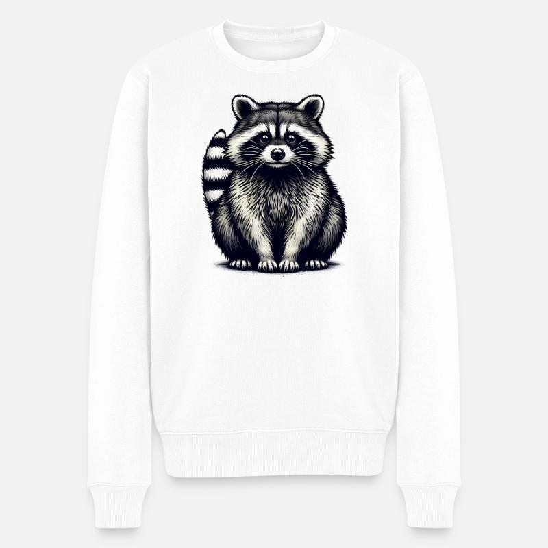 Raton laveur - Pull Premium bio Homme - blanc