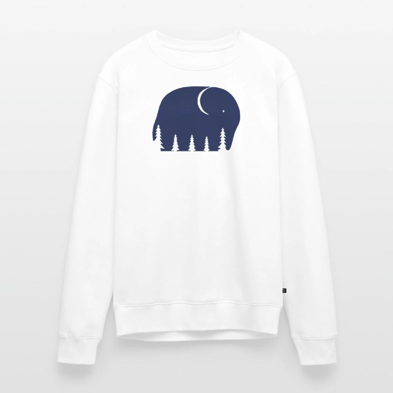 Ein Elefant oder ein Wald in dieser Fun Optical Illusi Männer Premium Bio Pullover