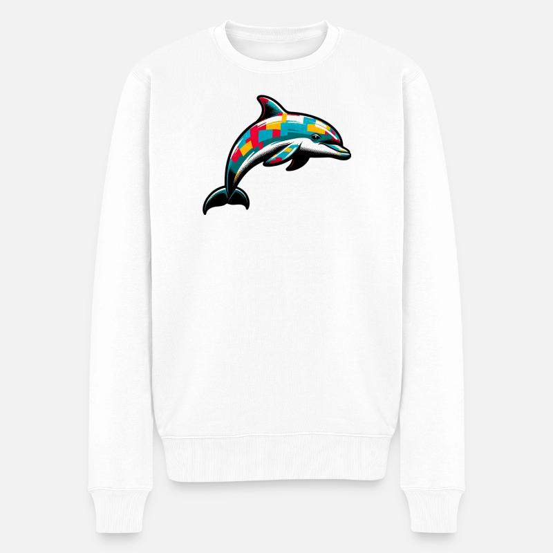 Dauphin - Pull Premium bio Homme - blanc