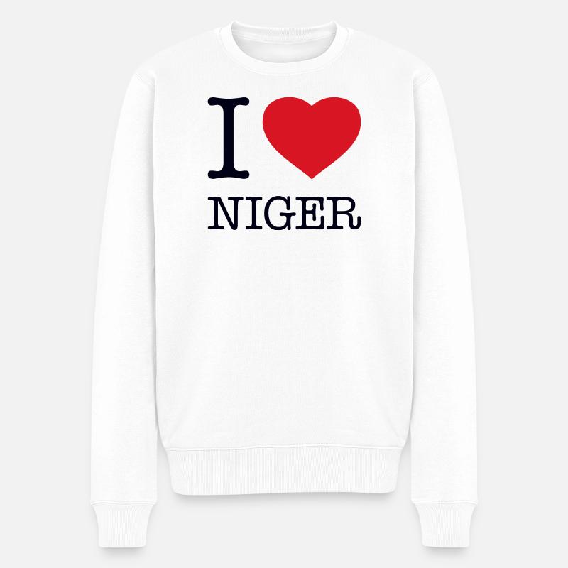 J’ADORE LE NIGER - Pull Premium bio Homme - blanc