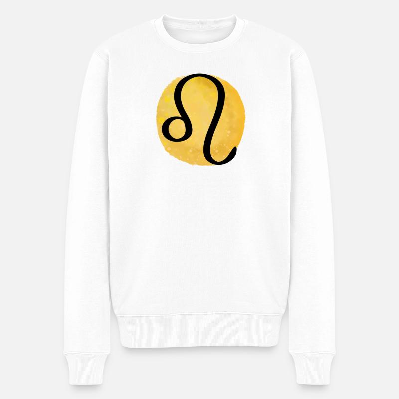 Sternzeichen Löwe - Männer Premium Bio Pullover - Weiß