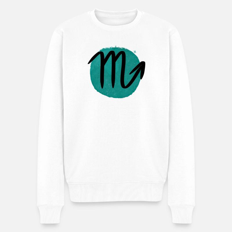 Sternzeichen Skorpion - Männer Premium Bio Pullover - Weiß