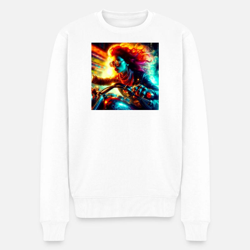 Cyberpunk Moto - Pull Premium bio Homme - blanc