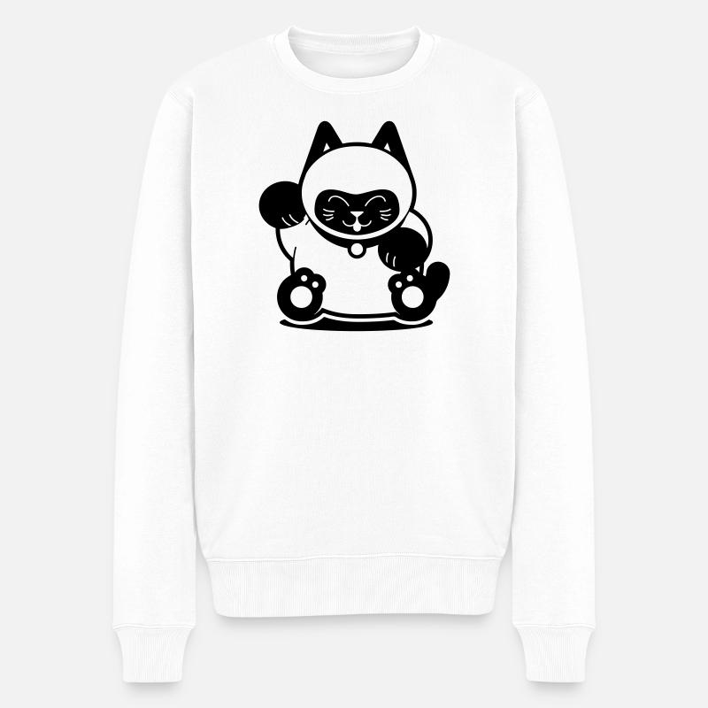 Chat de Siam - Pull Premium bio Homme - blanc