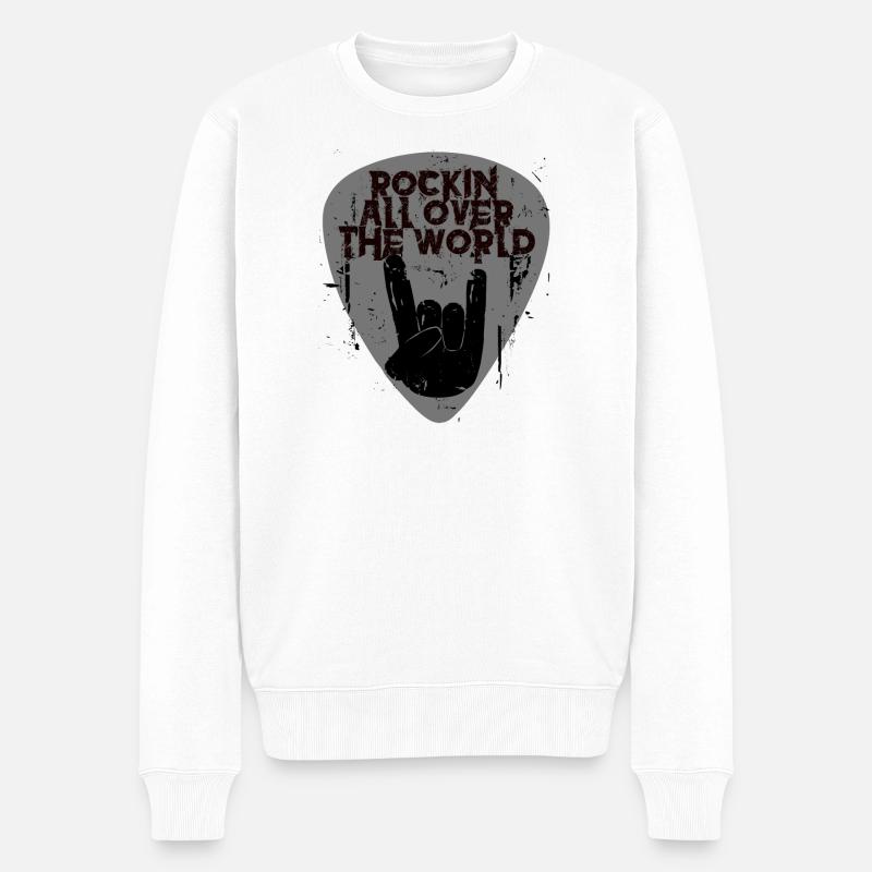 Rock’n’Roll - Pull Premium bio Homme - blanc