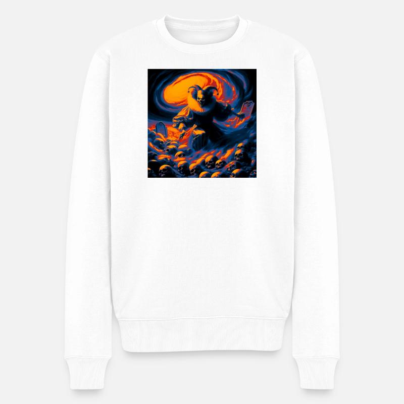 Arlequin d'Halloween - Pull Premium bio Homme - blanc