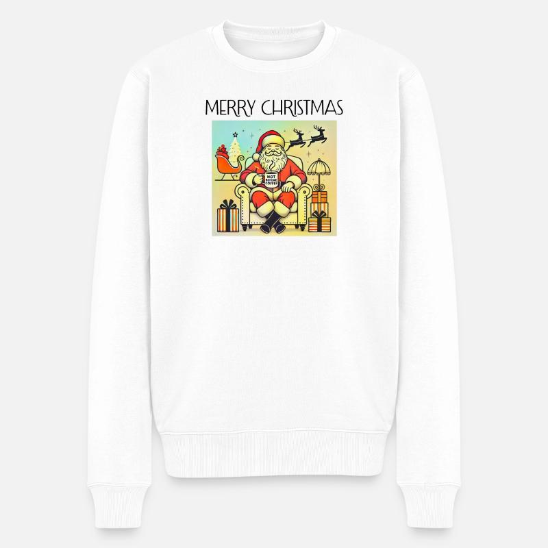 Père Noël Café Pas Avant - Pull Premium bio Homme - blanc