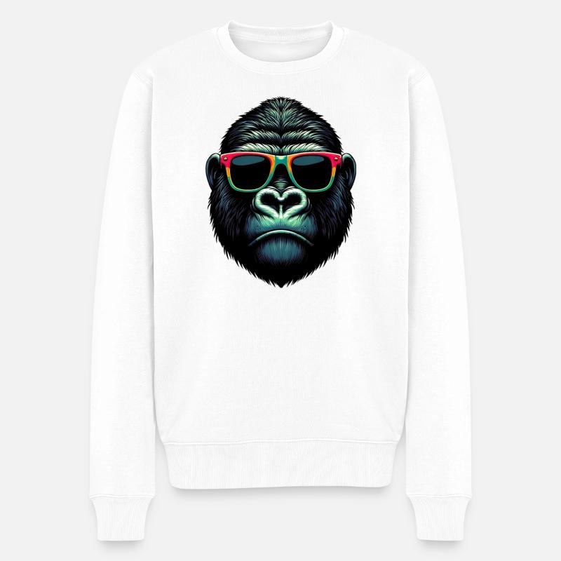 Gorille - Pull Premium bio Homme - blanc