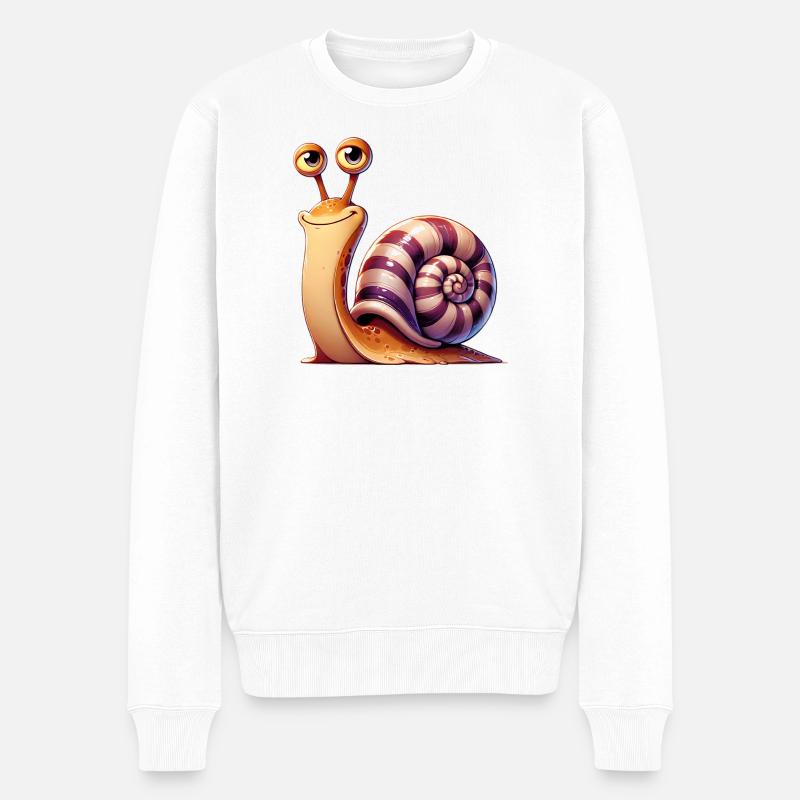 Escargot - Pull Premium bio Homme - blanc