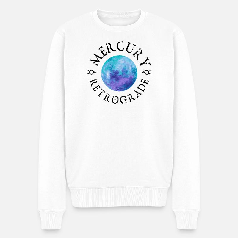 Mercury Retrograde - Männer Premium Bio Pullover - Weiß