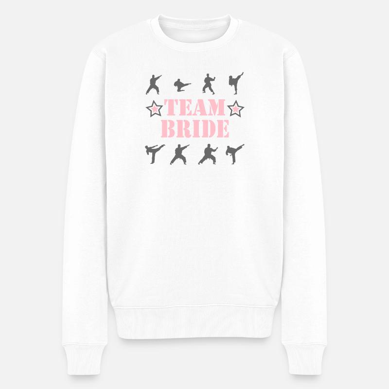 ÉQUIPE DE LA MARIÉE - Pull Premium bio Homme - blanc