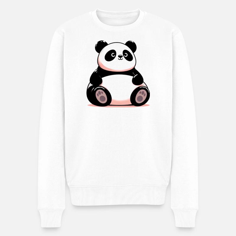 Panda - Pull Premium bio Homme - blanc