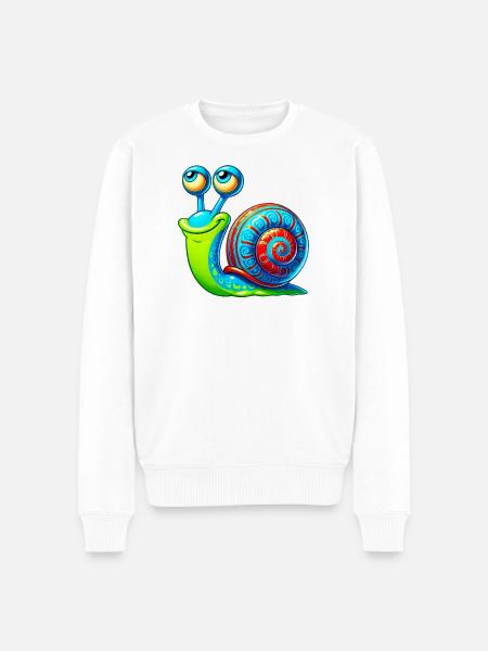 Snail - Men's Premium Organic Jumper - white