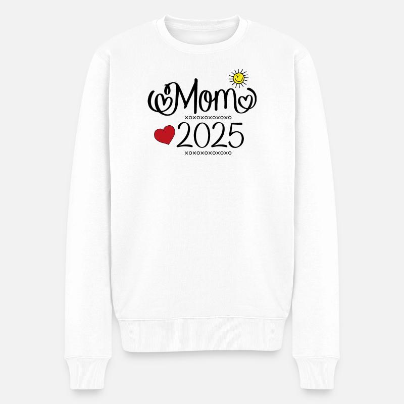 mom 2025 - Männer Premium Bio Pullover - Weiß
