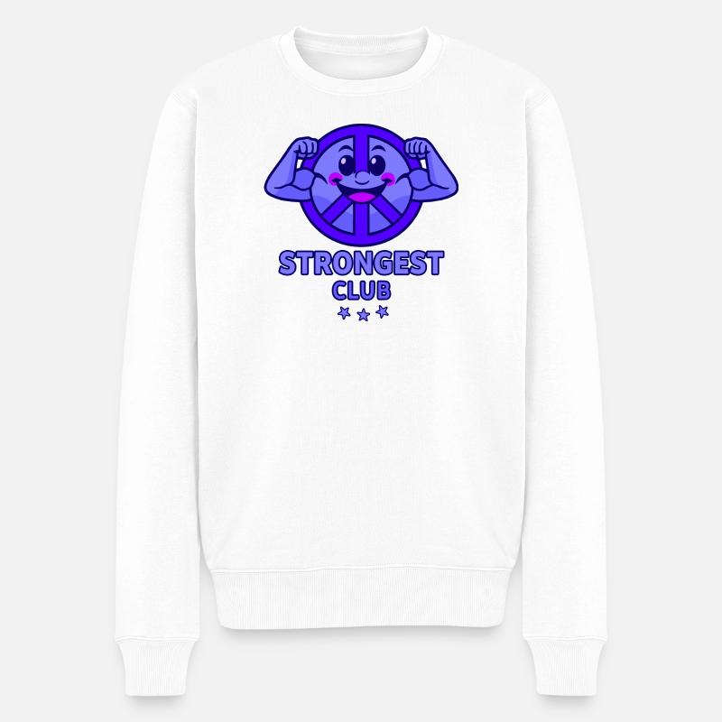 Friedensbewegung - Männer Premium Bio Pullover - Weiß
