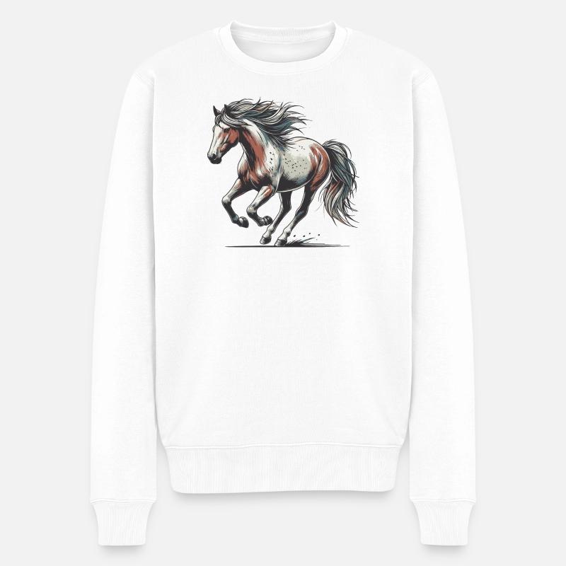 Cheval - Pull Premium bio Homme - blanc