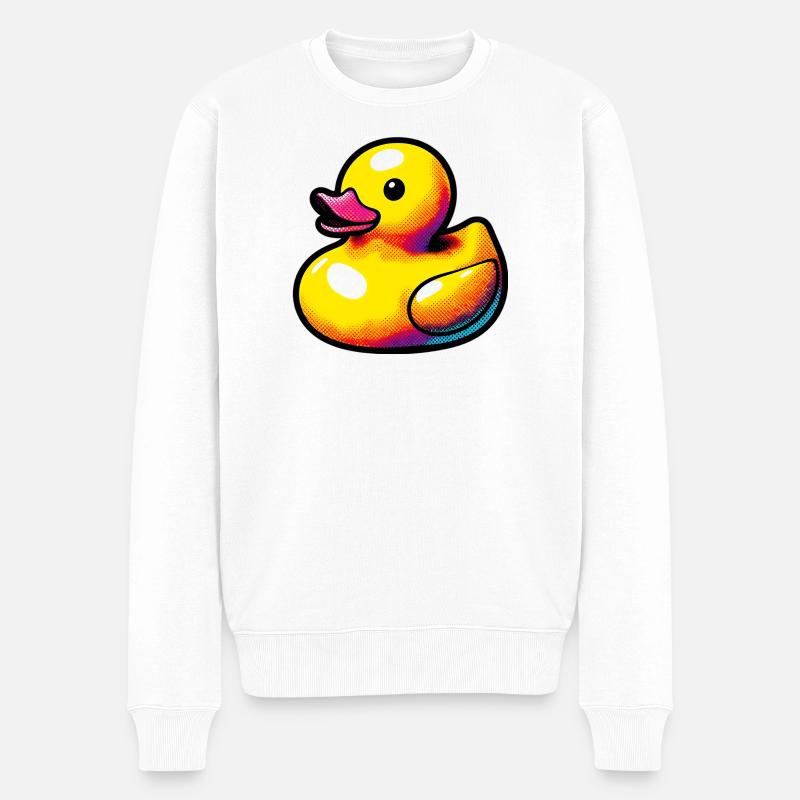 Caneton Canard Canard Canard - Pull Premium bio Homme - blanc