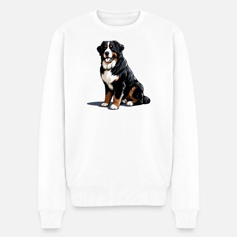 Bouvier bernois - Pull Premium bio Homme - blanc