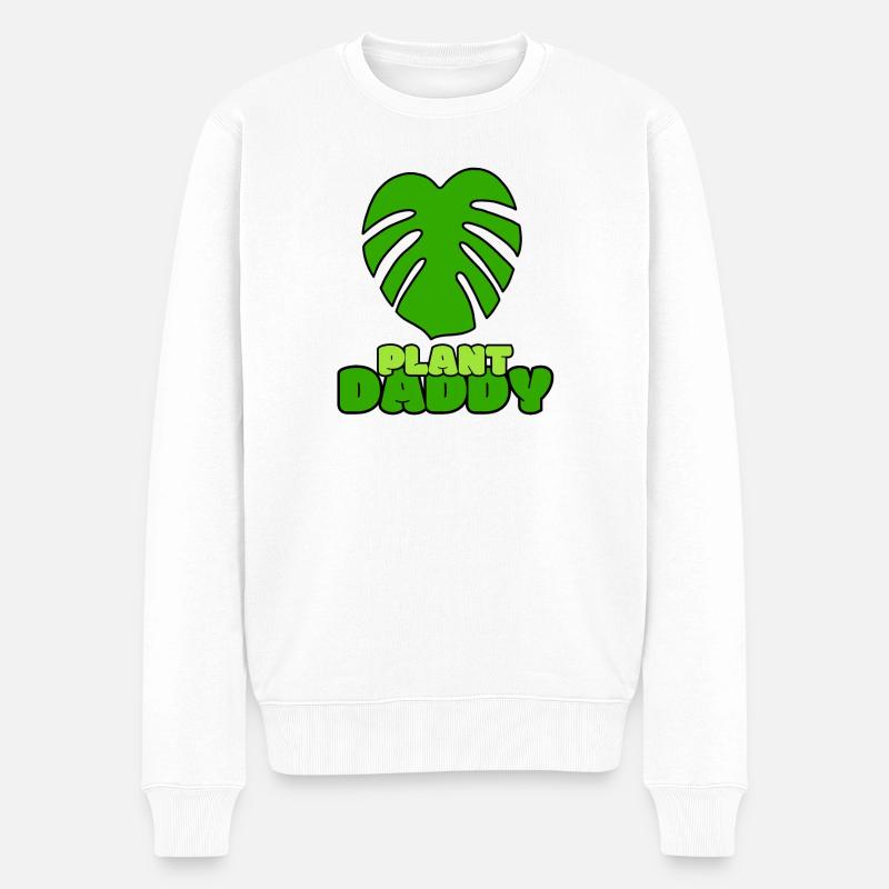 Plant Daddy - Männer Premium Bio Pullover - Weiß