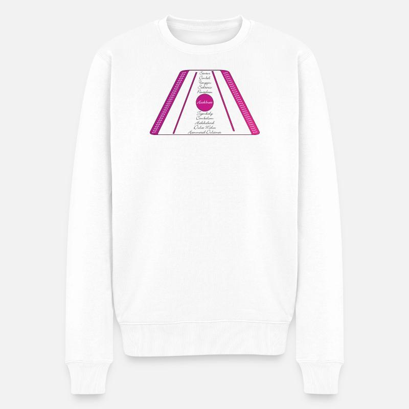 Hackbrett lila pink - Männer Premium Bio Pullover - Weiß