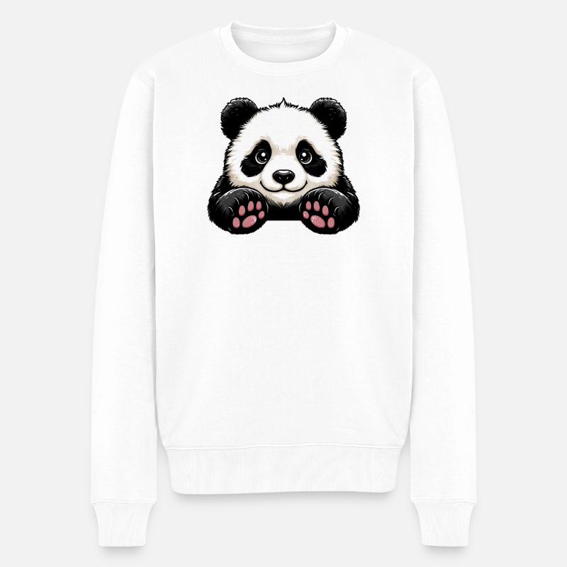 Panda - Pull Premium bio Homme - blanc