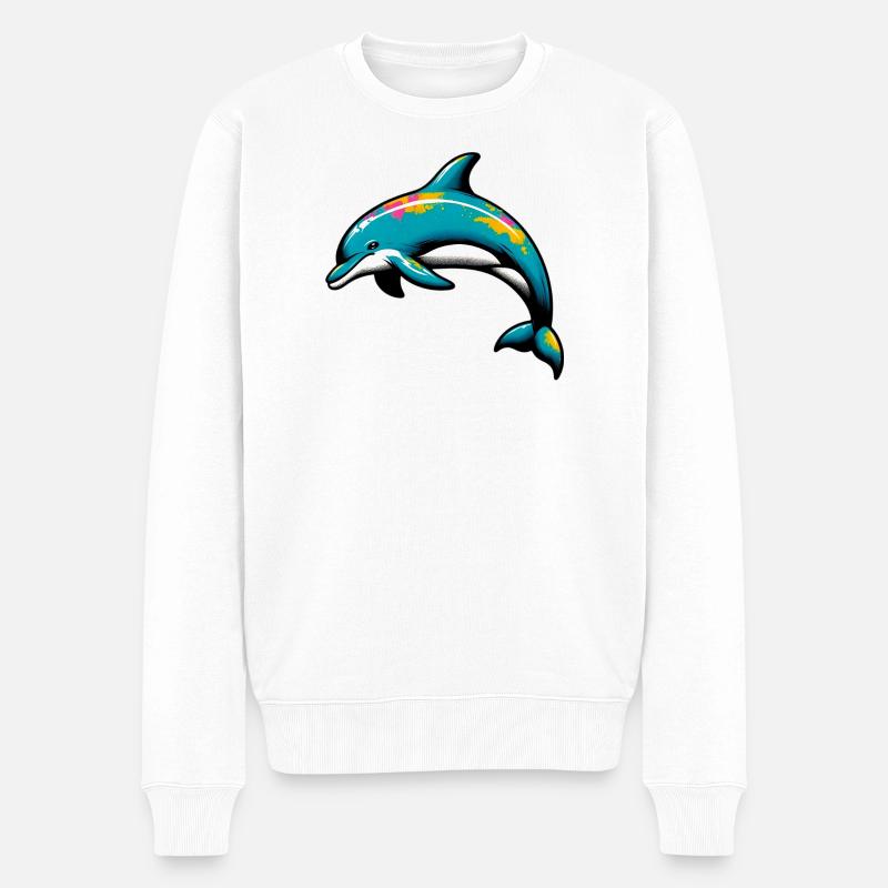 Dauphin - Pull Premium bio Homme - blanc