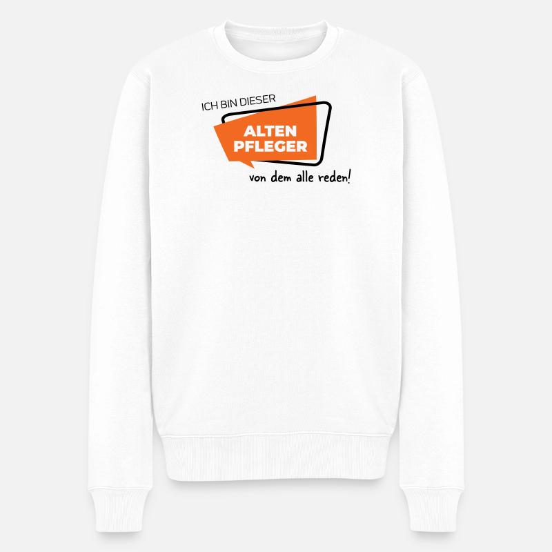 Altenpfleger - Männer Premium Bio Pullover - Weiß