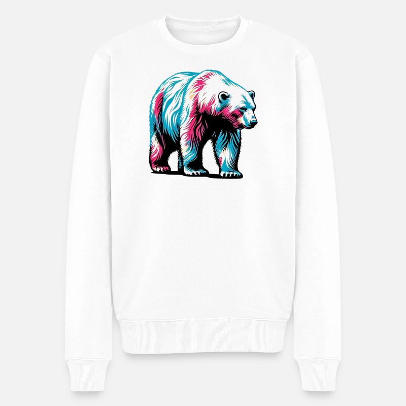 Ours blanc - Pull Premium bio Homme - blanc