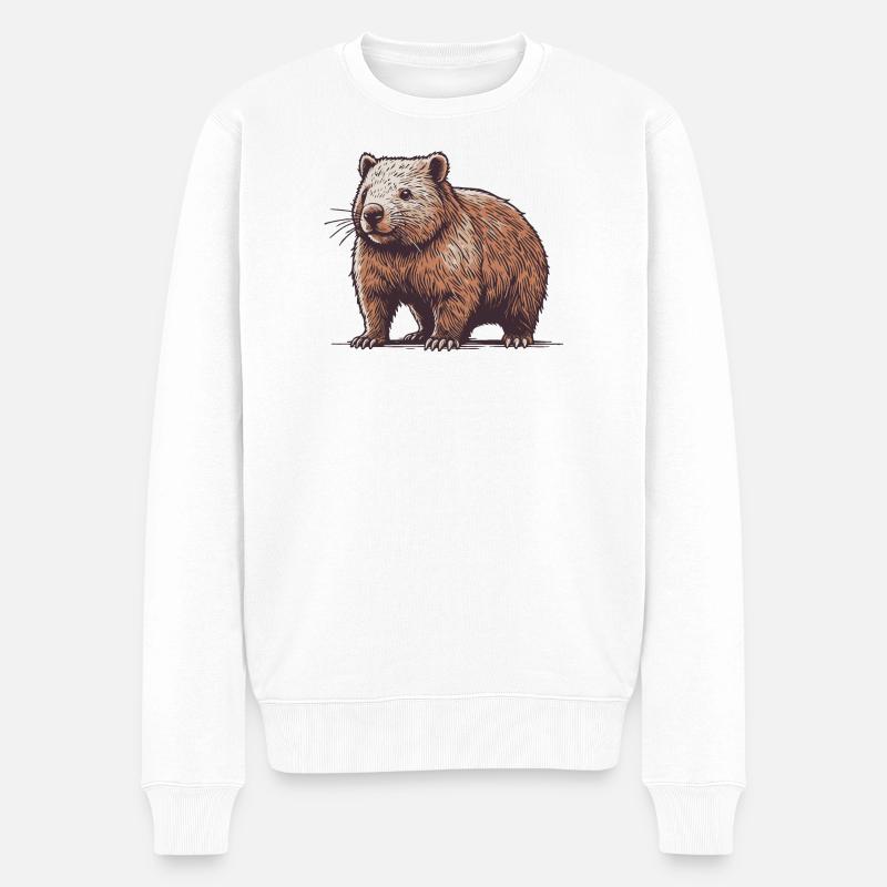 Wombat - Pull Premium bio Homme - blanc