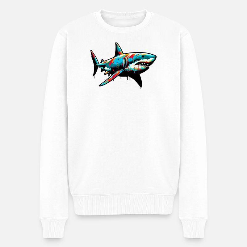 Requin - Pull Premium bio Homme - blanc