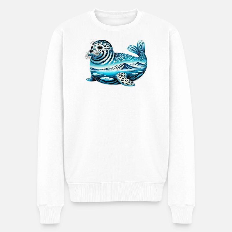 Phoque - Pull Premium bio Homme - blanc