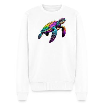 Schildkröte - Männer Premium Bio Pullover - Weiß - Vorne - Thijin (182cm)