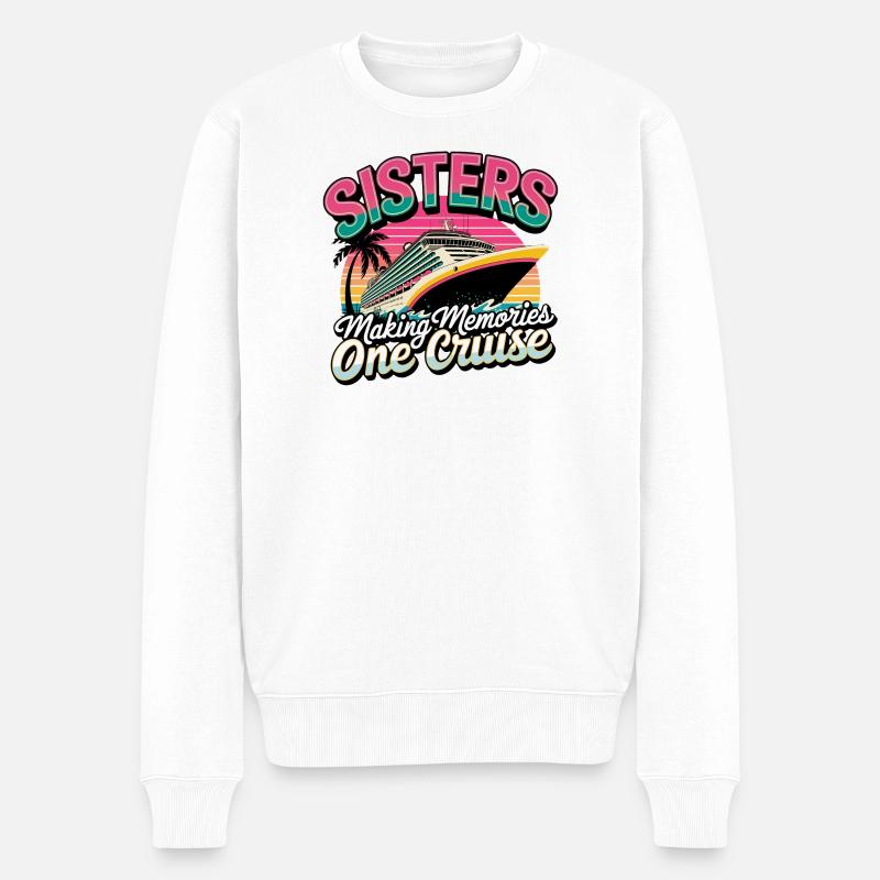 Sisters Cruise - Erinnerungen schaffen - Männer Premium Bio Pullover - Weiß